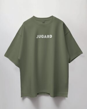 Olive Green Color Plain Oversized T-Shirt
