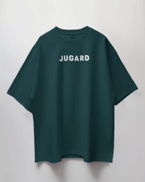 Petrol Blue Color Plain Oversized T-Shirt