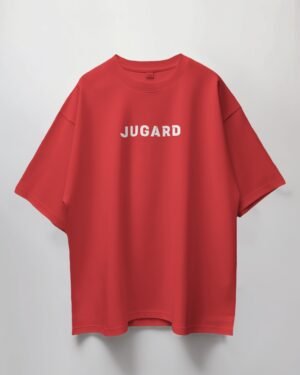 Red Color Plain Oversized T-Shirt